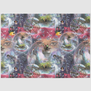 Papel De Seda Crystal Ball Halloween Bruja