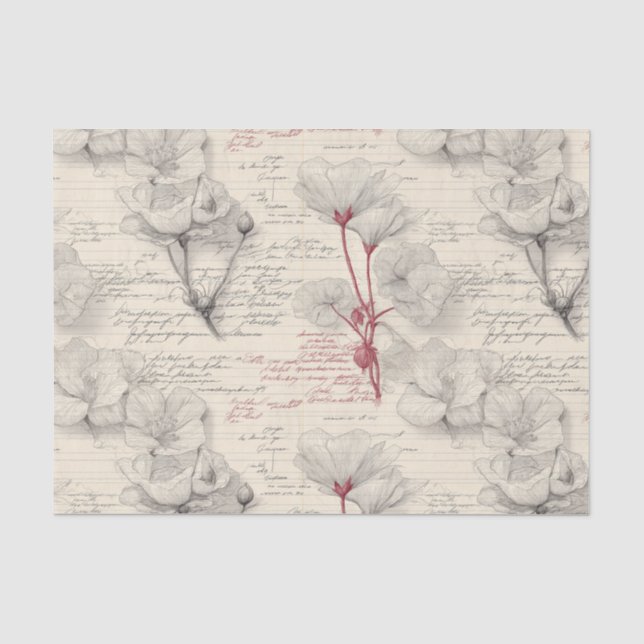 Papel De Seda Cuaderno de Campo Botánico (Anverso)