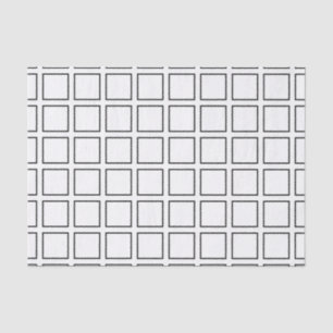 Papel De Seda Cuadrados de Black Outlines