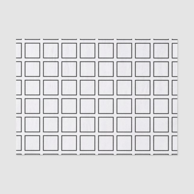 Papel De Seda Cuadrados de Black Outlines (Anverso)