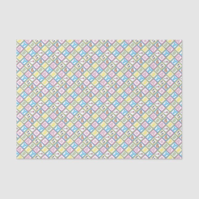 Papel De Seda Cuadrados de chicas de bebé dulce (Anverso)