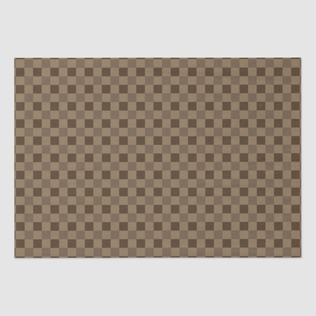 Papel De Seda Cuadrados de hojas de otoño marrones (Anverso)