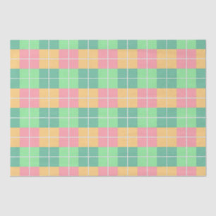 Papel De Seda Cuadrados rosa, verde, azul y amarillo