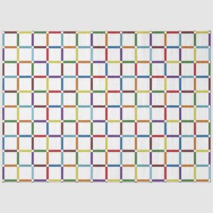 Papel De Seda Cuadrícula de arcoiris colorida con espacio negati