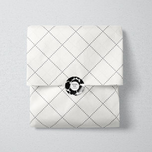 Papel De Seda Cuadrícula de Diamante Roto Geométrico Blanco Suav
