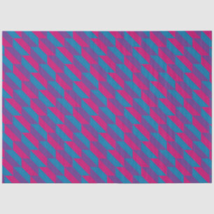 Papel De Seda Cuadrilaterales Geométricos rosa, púrpura y azul