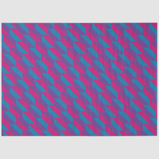 Papel De Seda Cuadrilaterales Geométricos rosa, púrpura y azul