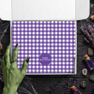 Papel De Seda Cuadro de Ginganilla Púrpura
