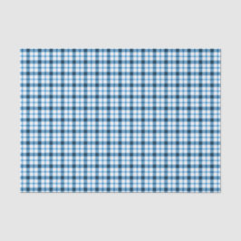 Papel De Seda Cuadro de Gingham Azul