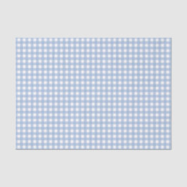 Papel De Seda Cuadro de Gingham Azul Clásico 