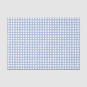 Papel De Seda Cuadro de Gingham Azul Clásico