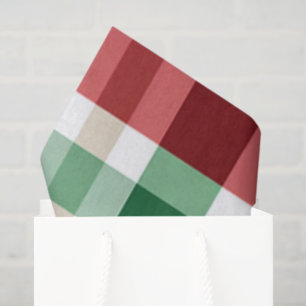 Papel De Seda Cuadro Escocés Rojo Verde Blanco Alegre Rústico Ho