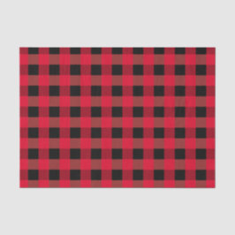 Papel De Seda Cuadro negro rojo urbano de búfalo 