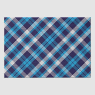 Papel De Seda Cuadros Azules