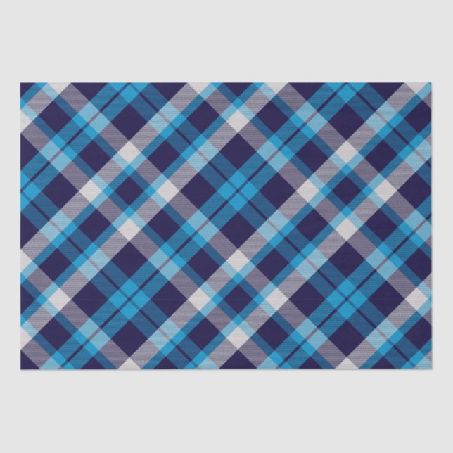 Papel De Seda Cuadros Azules  (Anverso)