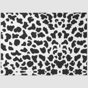 Papel De Seda Cuadros blancos y negros de vaca
