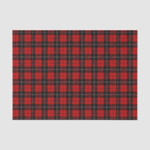 Papel De Seda Cuadros Búfalo Rojo (Diseño 3 Serie Roja)