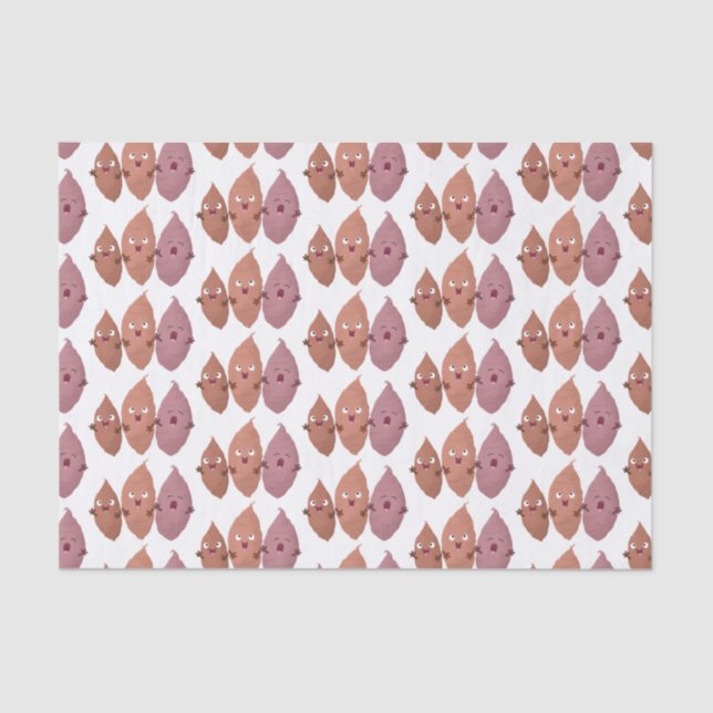 Papel De Seda Cuadros cantando batatas personalizado verduras (Anverso)