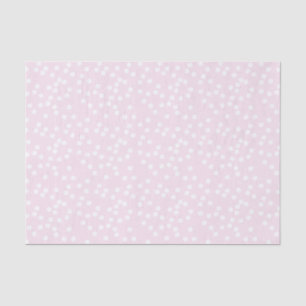 Papel De Seda Cuadros de confetti rosado y blanco / Polkadots Te
