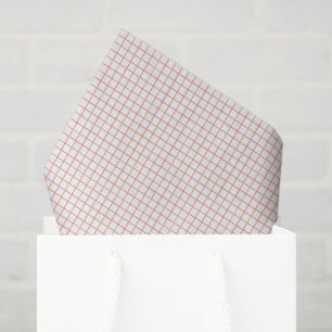 Papel De Seda Cuadros de Coral y Arena a Cuadros