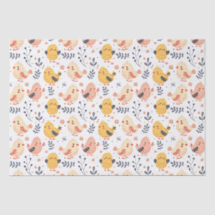 Papel De Seda Cuadros de primavera y patrón floral