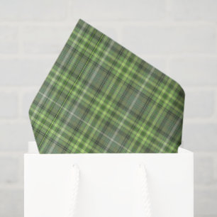 Papel De Seda Cuadros de salvia y oliva