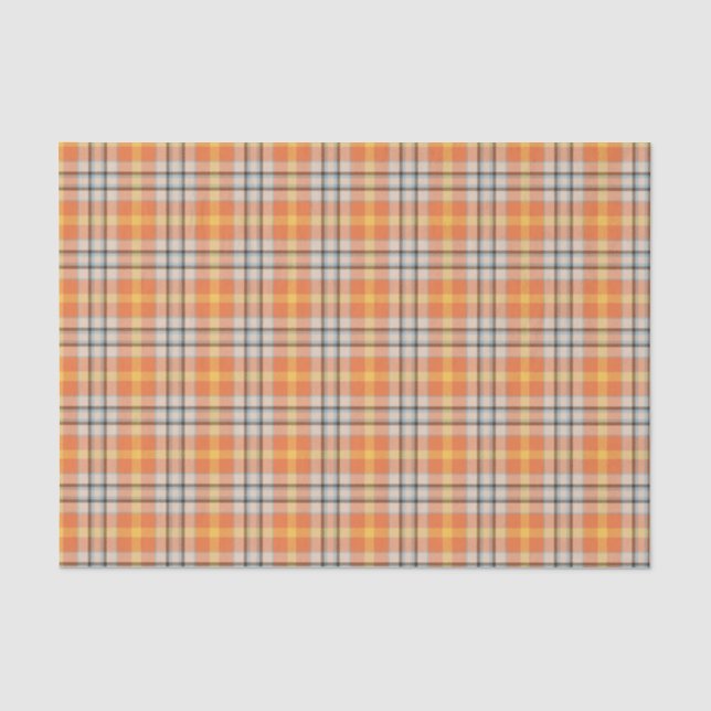Papel De Seda Cuadros Naranjas (Anverso)