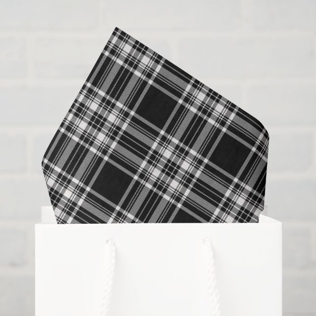 Papel De Seda Cuadros negros y blancos (Bolsa de regalo)