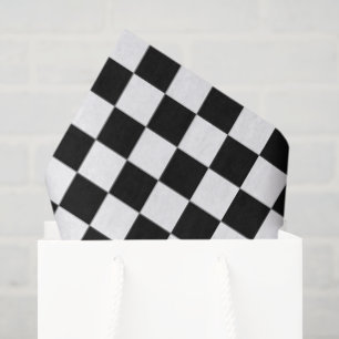 Papel De Seda Cuadros negros y blancos