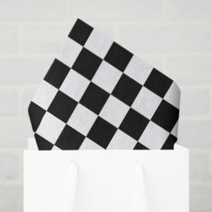 Papel De Seda Cuadros negros y blancos