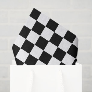 Papel De Seda Cuadros negros y blancos