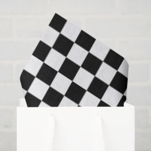 Papel De Seda Cuadros negros y blancos