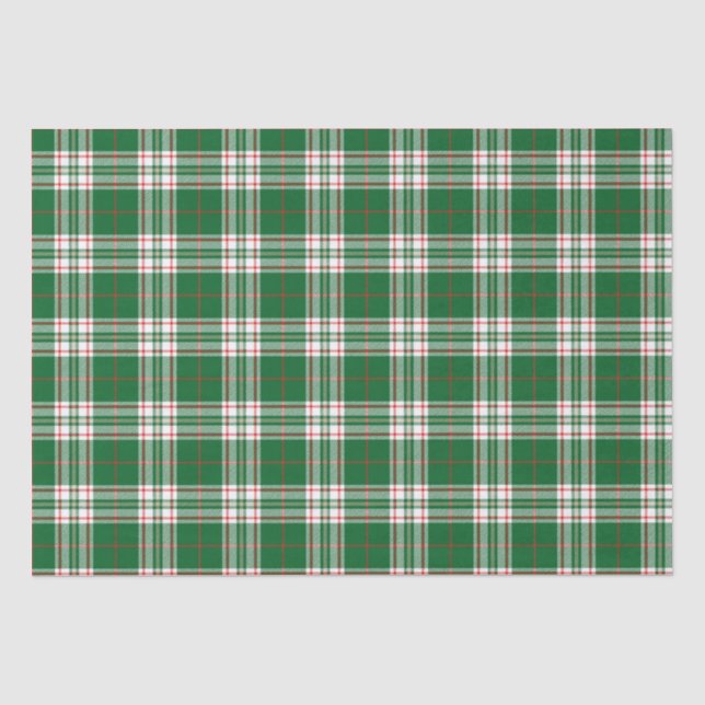 Papel De Seda Cuadros rojos y verdes (Anverso)