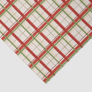 Papel De Seda Cuadros rojos y verdes en ventana
