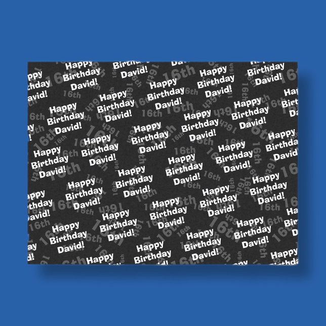Papel De Seda Cualquier edad y nombre de feliz cumpleaños person (Subido por el creador)