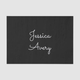 Papel De Seda Cualquier nombre   Guay Editable White Script on B