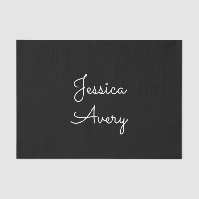 Papel De Seda Cualquier nombre | Guay Editable White Script on B (Anverso)
