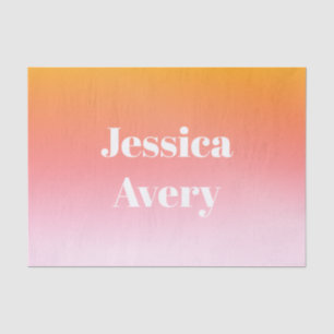 Papel De Seda Cualquier nombre Texto con estilo retro-moderno