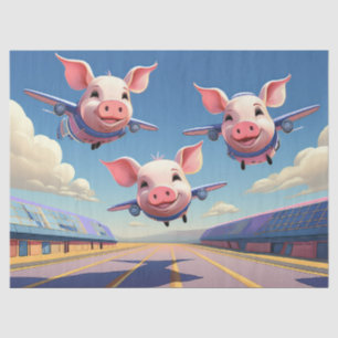 Papel De Seda Cuando los cerdos vuelen divertidos cerdos avión