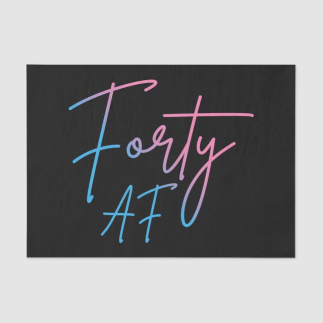 Papel De Seda Cuarenta AF II - Regalo de cumpleaños (Anverso)