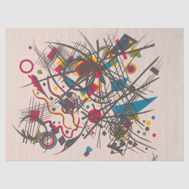 Papel De Seda Cuarta cartera de Bauhaus por Wassily Kandinsky (Anverso)