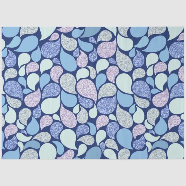 Papel De Seda Cuato Pastel de Sirena Caer Descascarillado Patrón (Anverso)