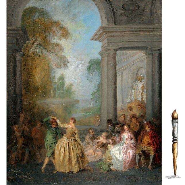 Papel De Seda Cuatro bailarinas en un pabellón de Jean-Baptiste  (Subido por el creador)