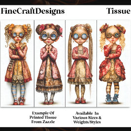 Papel De Seda Cuatro Chicas Lindas y Raras de Steampunk DV3L Dec