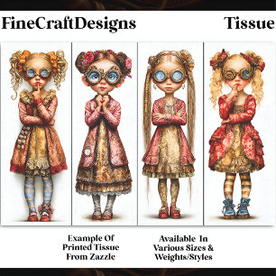 Papel De Seda Cuatro Chicas Lindas y Raras de Steampunk DV3L Dec