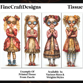 Papel De Seda Cuatro Chicas Lindas y Raras de Steampunk DV3R Dec