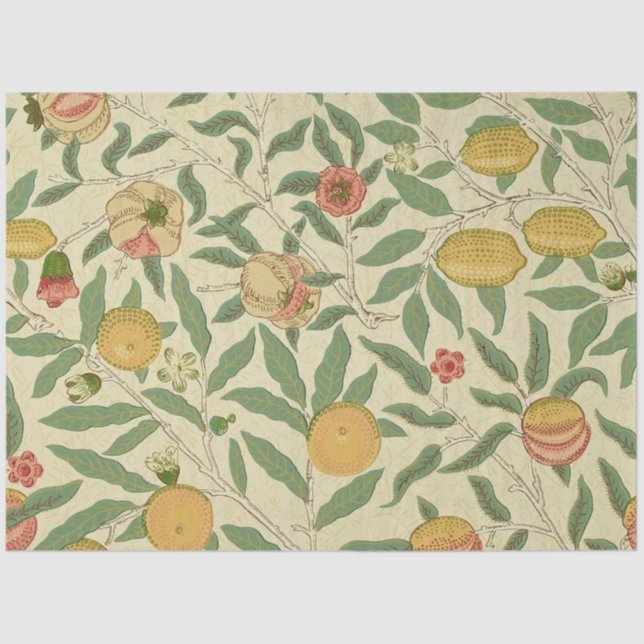 Papel De Seda Cuatro frutas, William Morris (Anverso)