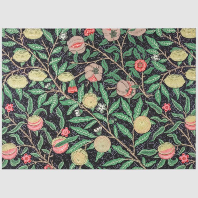 Papel De Seda Cuatro frutas, William Morris (Anverso)