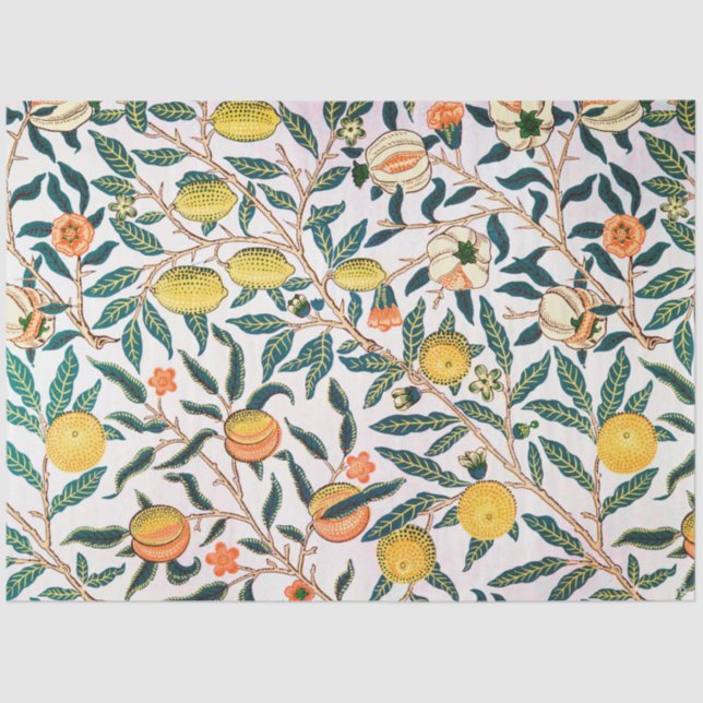 Papel De Seda Cuatro frutas, William Morris (Anverso)