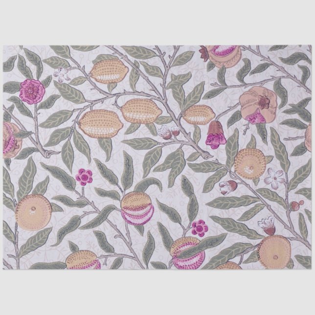 Papel De Seda Cuatro frutas, William Morris (Anverso)